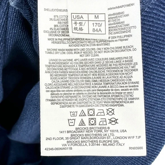 BROOKS BROTHERS Sweatshirt Long Sleeve Blue - Picture 5 of 5